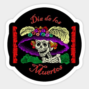 Day of the dead, La Catrina Sticker
